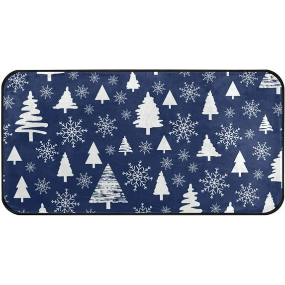 GZHJMY Christmas Tree Kitchen Rug Non-Slip Kitchen Floor Mat Anti Fatigue Standing Mat for Sink Kitchen Bathroom, 39 x 20 Inch