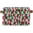 thumbnail image 1 of GZHJMY Christmas Tree Rectangular Storage Bin, Collapsible Toy Storage Bins, Waterproof Canvas Rectangular Storage Bin with Leather Handles for Home Closets Offices,Bedrooms,Kids Toy, Gift Baskets, 1 of 7