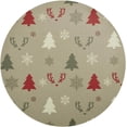 thumbnail image 1 of GZHJMY Christmas Tree Round Placemats Set of 4, Non-Slip PVC Table Mats Washable Heat Resistant Place Mats for Kitchen Dining Table Christmas Home Decor, 15.4 Inch Table Mat, 1 of 7