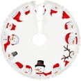 thumbnail image 1 of GZHJMY Christmas Tree Skirt, 30" Xmas Tree Skirts Snowman Scarf Boots Mittens Christmas Tree Mat for Christmas Holiday Party Ornaments, 1 of 5