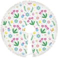 thumbnail image 1 of GZHJMY Christmas Tree Skirt Easter Flowers and Eggs Xmas Large Tree Skirt 48in Chriatmas Tree Mat for New Year Holiday Party Decor with Tassel, 1 of 6