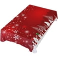 thumbnail image 1 of GZHJMY Christmas Tree Snowman Rectangle Tablecloth for Kitchen Dining Room Party Table Cover Home Decor 60"(W) x 108"(L), 1 of 7
