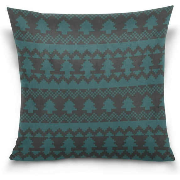 GZHJMY Christmas Tree Throw Pillow Cover 16 x 16 Inch, Soft Square Cushion Case for Couch Sofa Bedroom Car Farmhouse Home Decor Home Decor