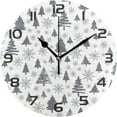 thumbnail image 1 of GZHJMY Christmas Tree Wall Clock, Silent Non Ticking Battery Operated Creative Decorative Round Clock for Kitchen, Living Room, Bathroom, Home School Office Decor, 10 Inch, 1 of 7