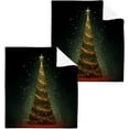 thumbnail image 1 of GZHJMY Christmas Tree Washcloths 4 Pack, Super Soft Absorbent Cotton Baby Face Towels, Washable Reusable Fingertip Towel for Bath Gym Hotel Spa, 12 x 12 Inch, 1 of 7