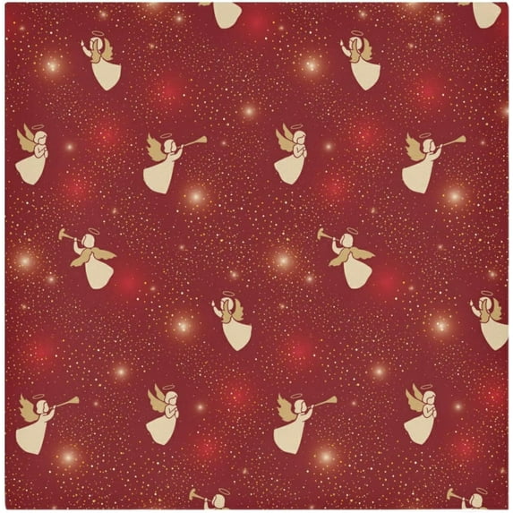 GZHJMY Christmas Xmas Fairy Angel Glitter Cloth Napkin Kitchen Dining Table Decor Festive for Gathering Party Favors Seasonal Winter New Year Present 6 Pack 20" × 20"