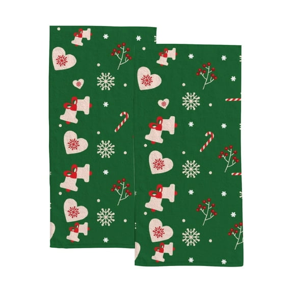 GZHJMY Christmas and winter holiday pattern , Bath Shower Towels Set of 2 for Bathroom -Soft Microfiber Hand Towel Absorbent Soft Decorative Face Towel for Kids 30 x 15 inch