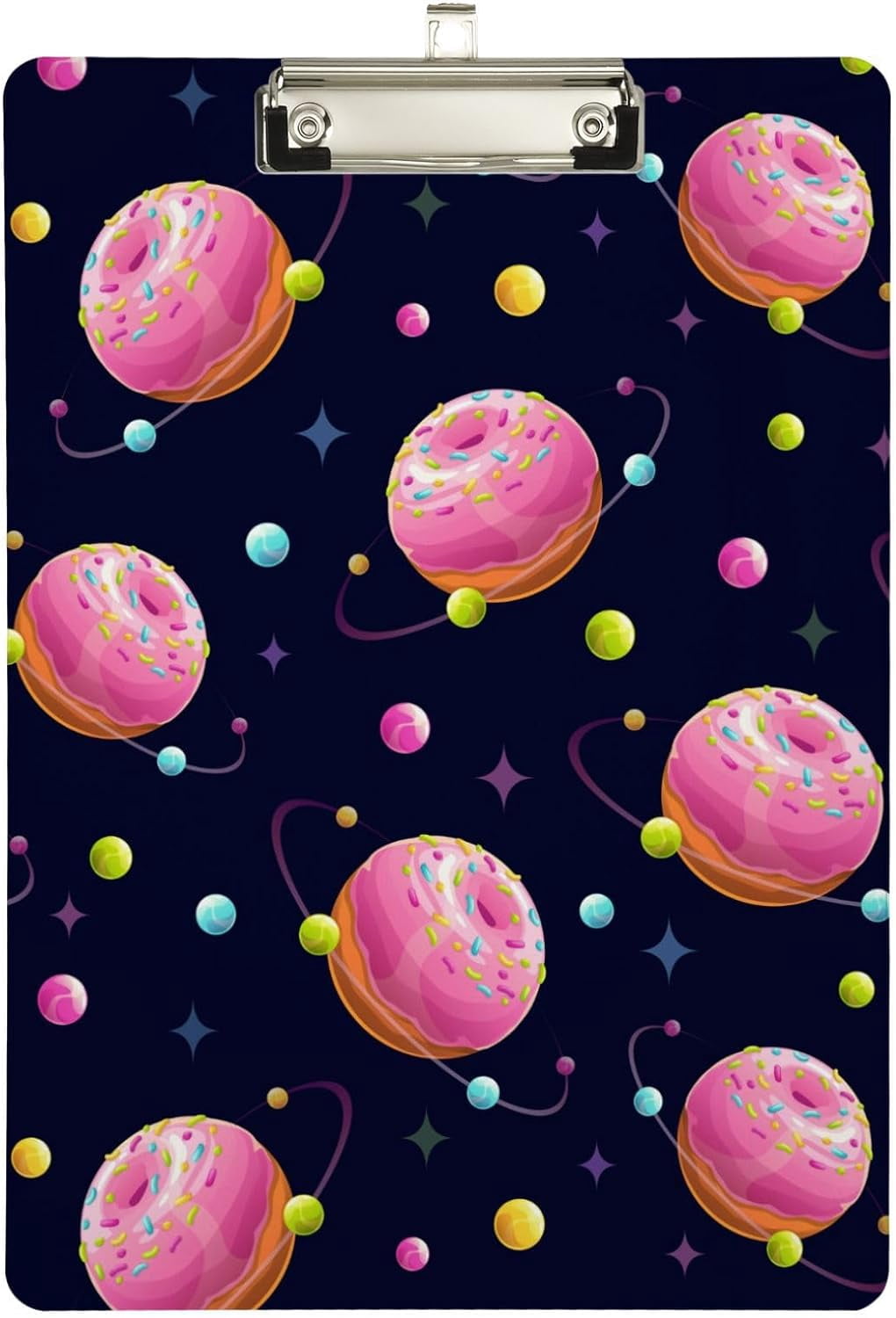 Gzhjmy clipboard for classrooms office doughnut planets plastic
