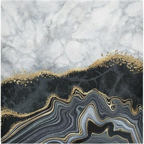 GZHJMY Cloth Napkin Grey Marble Abstract Dark Kitchen Dining Table Decor for Cocktail Gathering Party Holiday Wedding Everyday Use 1 Pack 20" × 20"