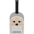 thumbnail image 1 of GZHJMY Cocker Spaniel Dog Luggage Tags 1 Piece, PU Leather Travel ID Label with Privacy Name Card Cover for Travel Bag Suitcase Decoration, 1 of 6