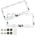 thumbnail image 1 of GZHJMY Colored Dog Paw Print Car License Plate Frame, 2 Pack Aluminum License Plate Holder with Screws for Men Women License Plate Cover-Elliptical Hole Decorative, 1 of 7