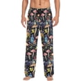 thumbnail image 1 of GZHJMY Colored Mushroom Plants Men's Pajama Pants, Loose Lightweight PJs Lounge Sleep Bottoms with Pockets Drawstring, Pajama Bottoms for Home and Rest, Small, 1 of 7