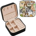 thumbnail image 1 of GZHJMY Colorful Animals Faces Travel Jewelry Box, PU Leather Small Jewelry Organizer Boxes for Women Girls, Mini Portable Jewerly Storage Display Holder for Earrings, Ring, Necklaces, Bracelets（317）, 1 of 7