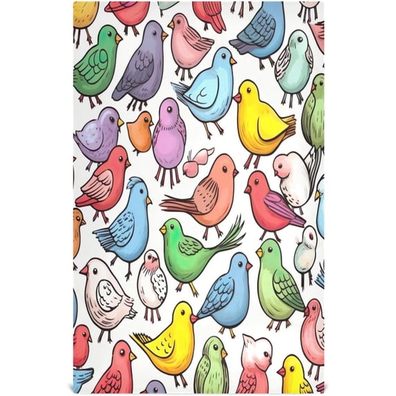 GZHJMY Colorful Birds Kitchen Towels 18x28inch Ultra Soft Absorbent Quick Drying Kitchen Dish Towels Washable Cleaning Cloths Hand Towels Tea and Bar Towels, 4 Pack