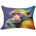 thumbnail image 1 of GZHJMY Colorful Cute Monkey Plush Pillow Case,Zippered Bed Pillow Pillowcases,Super Soft and Cozy Pillowcase Covers for Sleep - Standard Size 20x26in Home Decor, 1 of 7