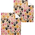 thumbnail image 1 of GZHJMY Colorful Dog Paws Cotton Washcloths Set of 2, 12"x12" Super Soft Absorbent Wash Cloths Bathroom Face Cloths Fingertip Towels for Gym Hotel and Spa, 1 of 7