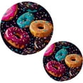 thumbnail image 1 of GZHJMY Colorful Donut Trivets Pot Holders Set of 2 Decoration Potholders Pure Cotton Thread Weave Trivets, Coasters, Placemats, Spoon Rest for Cooking for Kitchen Pans Bowl Teapot, 1 of 7