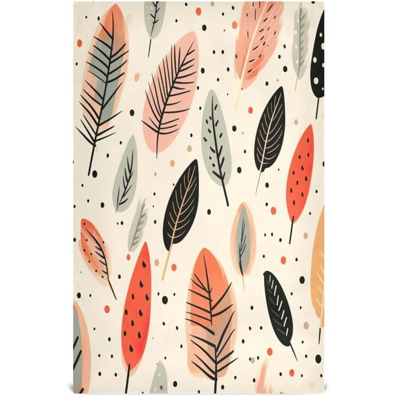 GZHJMY Colorful Feathers Kitchen Towels 18x28inch Ultra Soft Absorbent Quick Drying Kitchen Dish Towels Washable Cleaning Cloths Hand Towels Tea and Bar Towels, 1 Pack
