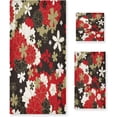 thumbnail image 1 of GZHJMY Colorful Flowers Bath Towel Set of 3, Highly Absorbent & Soft Bathroom Towels Set Quick Dry Towels Set for Bathroom Spa Beach (1 Bathroom Towels, 1 Hand Towel, 1 Washcloth), 1 of 7