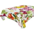 thumbnail image 1 of GZHJMY Colorful Flowers Butterfly Rectangle Tablecloth Washable Wrinkle Resistant Fabric Table Cover Decorative Table Cloth for Patio Wedding Dining Banquet Parties 54"x72" Home Decor, 1 of 7