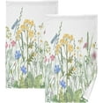 thumbnail image 1 of GZHJMY Colorful Herbs and Flowers Print Pure Cotton Hand Towels for Bath Decorative Guest Towels Fingertip Towels for Bathroom Spa Gym, 2-Piece, 16 x 28 inches（202）, 1 of 7