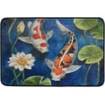 thumbnail image 1 of GZHJMY Colorful Koi Fish in A Pond Entrance Doormat Machine Washable Rug Non Slip Mats Bathroom Kitchen Decor Area Rug 23.6x15.7 inch, 1 of 5