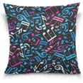 thumbnail image 1 of GZHJMY Colorful Music Note Pillow Cover 18 x 18 Inch, Soft Decorative Cushion Case Square Throw Pillow Cover for Sofa Living Room Couch Home Decor, 1 of 7