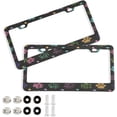 thumbnail image 1 of GZHJMY Colorful Paw License Plate Frames Set of 2, Universal Aluminum License Plate Holders 2 Holes Car Tag Frames Automotive Exterior Accessories with Screw Caps Decorative, 1 of 7