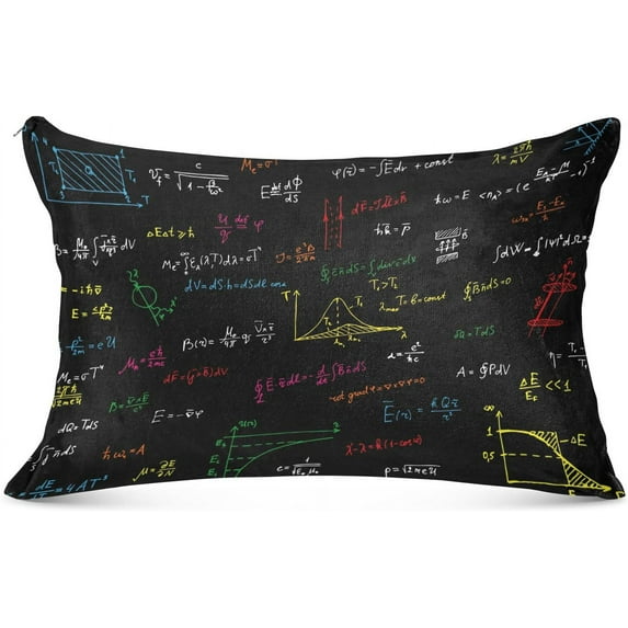 GZHJMY Colorful Physical Formulas Pillowcases, Soft and Cozy Decorative Pillow Cases with Hidden Zipper for Bedroom, Sofa, Couch, King Size 20x40 Inches(494)