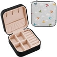 thumbnail image 1 of GZHJMY Colorful Plane Travel Jewelry Organizer Portable PU Leather Jewelry Box for Womens Earring Necklace Bracelets, 1 of 7