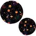 thumbnail image 1 of GZHJMY Colorful Space Planets Trivets Pot Holders Set of 2, Hot Pads, Table Mats,Placemats Set for Cooking and Baking, Cotton Braided Hot Pads, 7.09"+9.45", 1 of 7