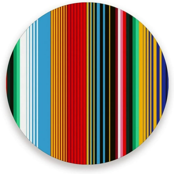 GZHJMY Colorful Stripes Round Coasters for Drinks,Absorbent Heat Resistant Coaster for Tabletop Protection,Suitable for Kinds of Cups, Wooden Table, Home Decor 1pcs