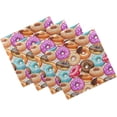 thumbnail image 1 of GZHJMY Colors Cute Donuts Cloth Napkins, Set of 4 20 x 20 Inch Soft & Comfortable Polyester Dinner Napkin for Family, Restaurant, Weddings, Parties, Holiday Dinner, 1 of 5