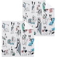 thumbnail image 1 of GZHJMY Colourful Graffiti Dog Face Wash Towel Cotton Towel Soft Cleansing Hand Towel Reusable 12 * 12in, 1 of 7