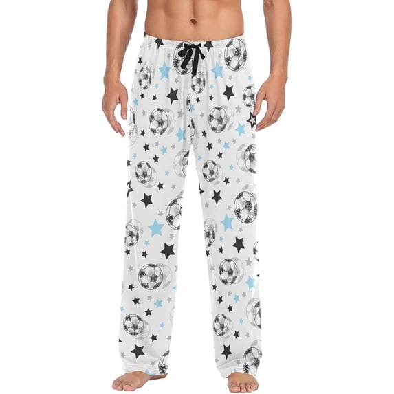 GZHJMY Cool Football Mens Pajama Pants, Comfortable and Soft Men Pajama Bottoms with Pockets and Drawstring, Christmas New Year Birthday Father's Day Gifts, Medium