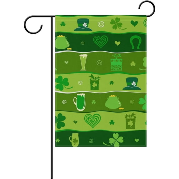 GZHJMY Cooper Girl Seamless St.Patrick's Day Background Garden Flag Yard Banner Polyester for Home Flower Pot Outdoor Decor 12X18 Inch Yard Flags