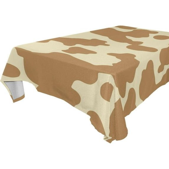 GZHJMY Cow Tablecloth, Rectangle Waterproof Washable Polyester Table Cover for Picnic Dinner Holiday Party Decor, 60 x 108 Inch