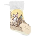 thumbnail image 1 of GZHJMY Cowboy Christmas Stocking, Personalized Large Candy Stocking Hanging Gift, Xmas Stockings Decoration for Family Holiday Party Ornaments Decor Fireplace, 1 of 7