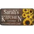 thumbnail image 1 of GZHJMY Custom Kitchen Rug Retro Wooden Sunflower Kitchen Floor Mat Non Slip Absorbent Comfort Standing Mat Customizable Personalized Kitchen Runner Rug for Home Decor 39 x 20 Inches, 1 of 7