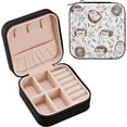 thumbnail image 1 of GZHJMY Cute Baby Hedgehog Small Jewelry Box, Travel Portable Square Jewelry Case for Ring, Pendant, Earring, Necklace Organizer Storage Holder Boxes, 1 of 7
