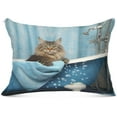 thumbnail image 1 of GZHJMY Cute Bathtub Cat Body Pillow Cover with Zipper, Soft and Cozy Fuzzy Fleece Body Pillow Case Cover 21 x 54 in,Plush Long Body Pillow Pillowcase Home Decor, 1 of 7