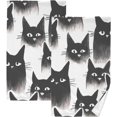 thumbnail image 1 of GZHJMY Cute Black Cats Hand Towels Set of 2 Pack - 16 x 28 Inches Extra Absorbent Pure Washcloth Towels, Super Soft Hand Towel for Bathroom, Hotel, Kitchen, Gym, 1 of 7