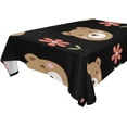 thumbnail image 1 of GZHJMY Cute Cartoon Bear Tablecloth, Rectangle Waterproof Washable Polyester Table Cover for Picnic Dinner Holiday Party Decor, 54 x 72 Inch, 1 of 7
