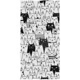thumbnail image 1 of GZHJMY Cute Cartoon Black White Cats Pattern Soft Guest Hand Towels Multipurpose for Bathroom, Hotel, Gym and Kitchen (16" x 30"), 1 of 4