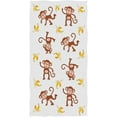 thumbnail image 1 of GZHJMY Cute Cartoon Funny Monkey Banana Pattern Soft Highly Absorbent Large Decorative Hand Towels Multipurpose for Bathroom, Hotel, Gym and Spa (16 x 30 Inches), 1 of 4