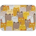 thumbnail image 1 of GZHJMY Cute Cartoon Yellow Cat Absorbent Dish Drying Mat Microfiber Kitchen Countertop Table Protector Multi-Purpose Counter Rack Sink Drainer Pad(16" x 18"), 1 of 6