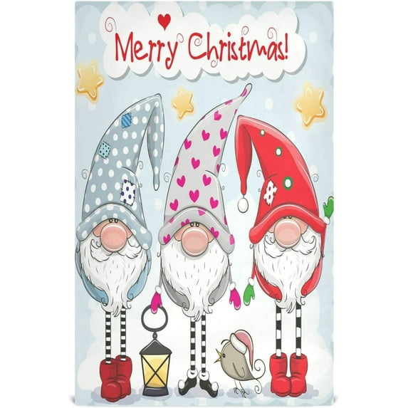 GZHJMY Cute Christmas Gnome Kitchen Dish Towels 6 Piece,Absorbent Soft Dishcloths Towels Reusable Hand Towels Quick Drying Cleaning Cloth, Tea Towels,18" x 28" Washcloths Decorative Towels