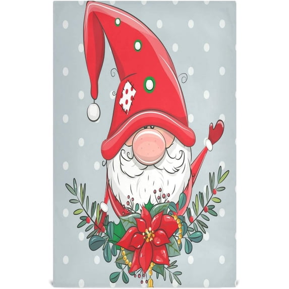 GZHJMY Cute Christmas Gnomes Kitchen Dish Towels 4 Piece,Absorbent Soft Dishcloths Towels Reusable Hand Towels Quick Drying Cleaning Cloth, Tea Towels,18" x 28" Washcloths Decorative Towels
