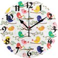 thumbnail image 1 of GZHJMY Cute Colorful Bird Round Wall Clock,Silent Non Ticking Battery Operated Accurate Home Clock,Vintage Farmhouse Wall Decor for Living Room Bedroom Office Holiday Gifts,10", 1 of 6