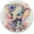 thumbnail image 1 of GZHJMY Cute Elephant Watercolor Coasters for Drinks Set of 2, Absorbent Ceramic Drink Coaster with Cork Base for Wooden Coffee Table, Cool Housewarming Gift for Home Decor Cup Coasters, 1 of 6